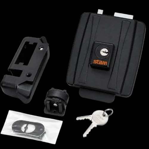 Fechadura Elétrica Cilíndrica 40mm Preto Fosco
